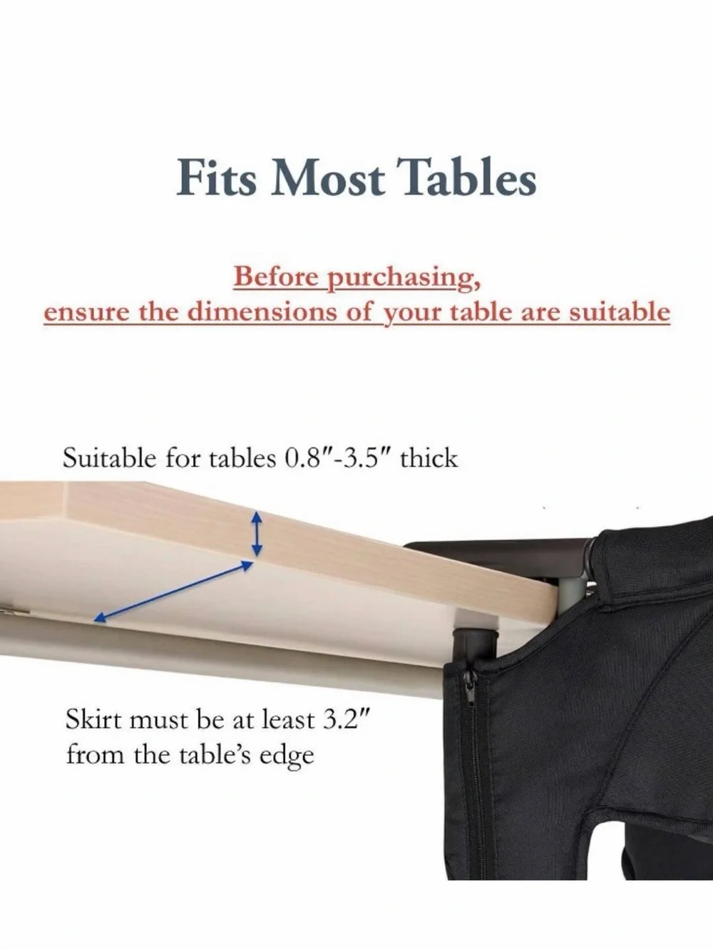 inglesina fast table hook on high chair in black